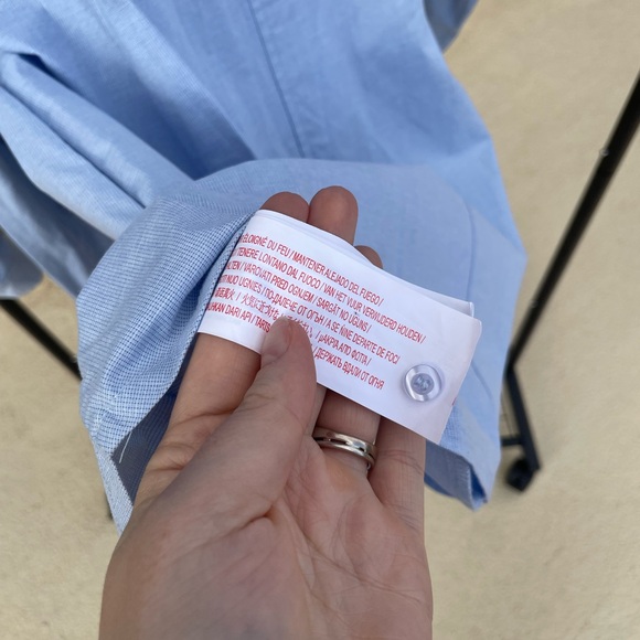 NWT SOVERE Dixie Wrap Blue Shirt Dress - Picture 13 of 13